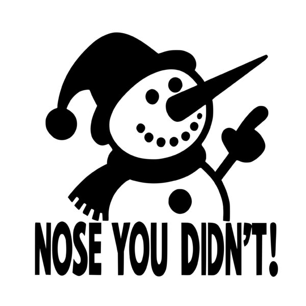 NosePointing Snowman SVG File for Cricut, Silhouette, Laser Machines