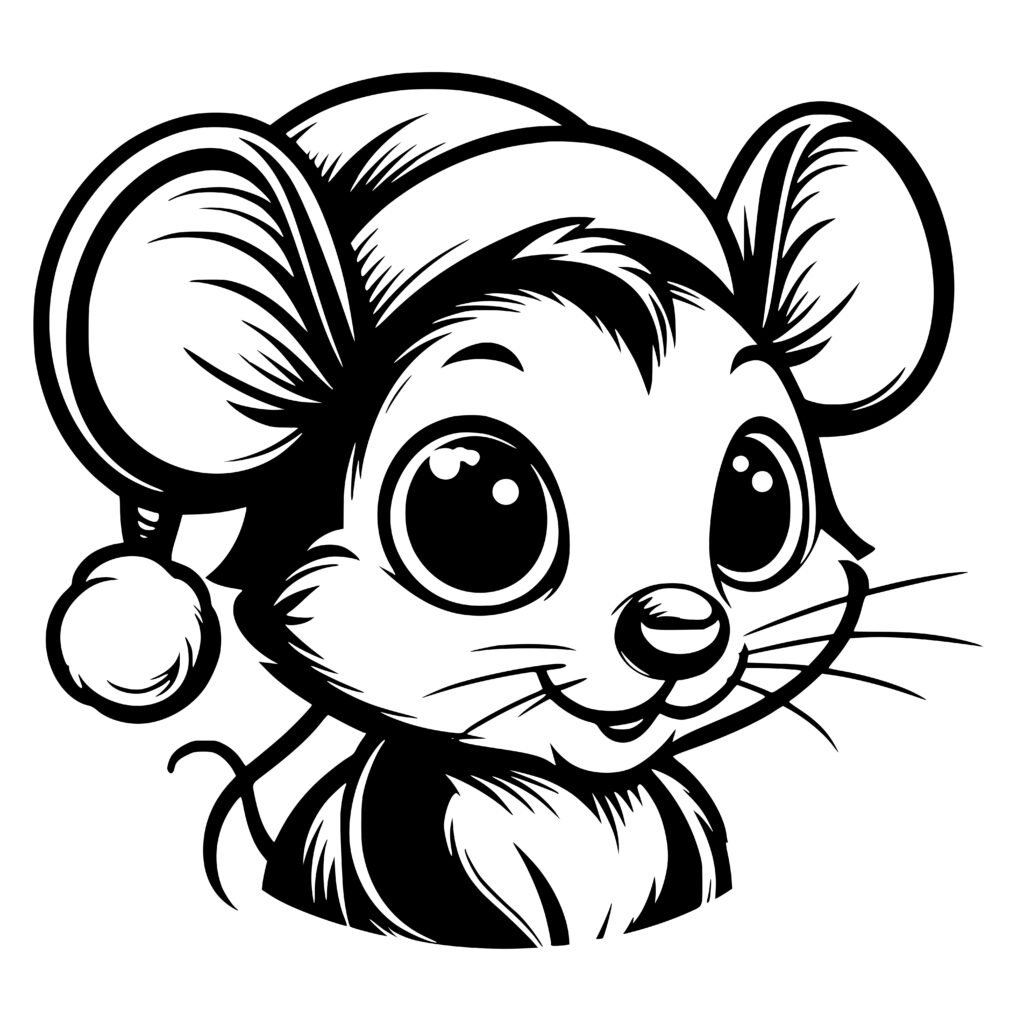 Christmas Mouse SVG File for Cricut, Silhouette, Laser Machines