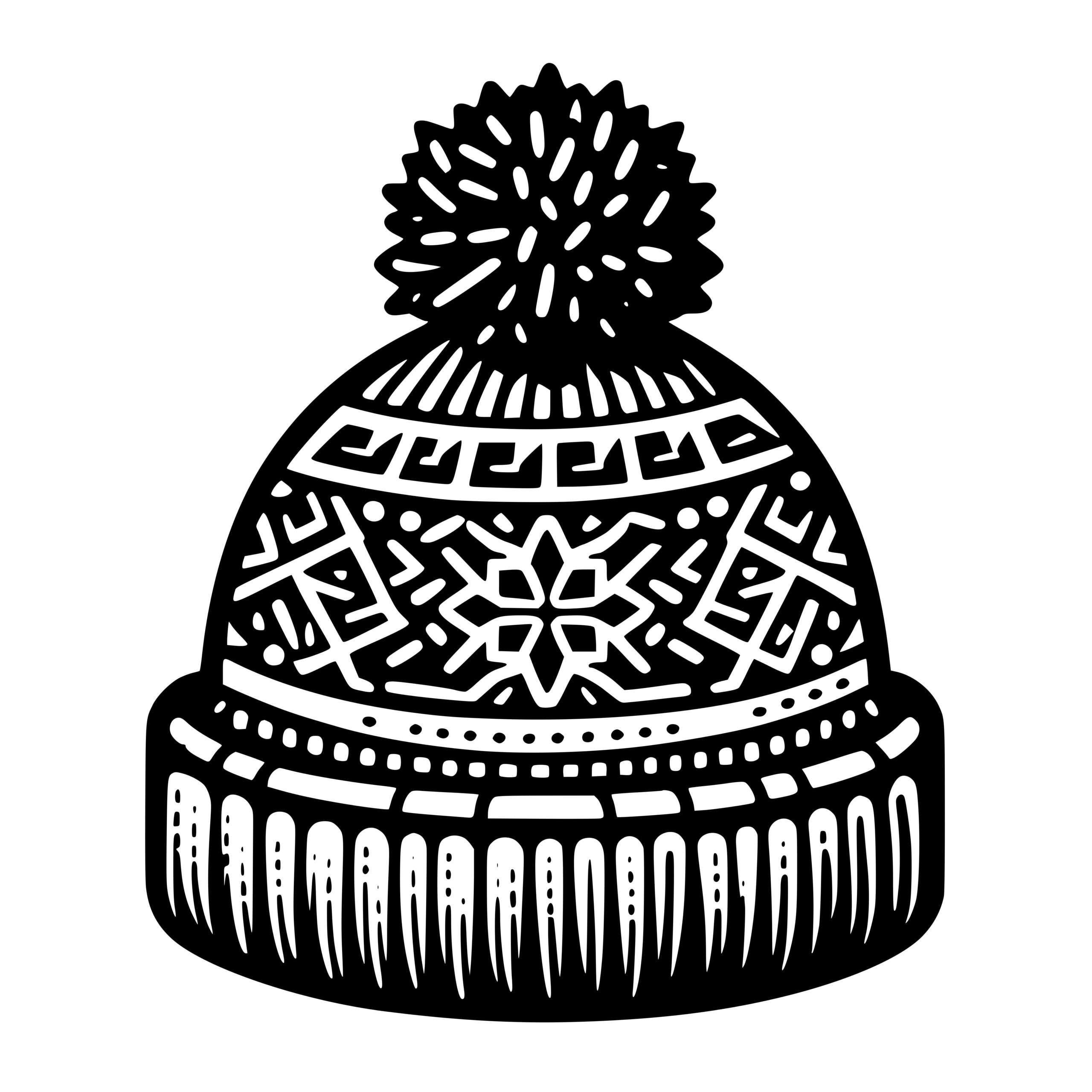 Warm Winter Hat Design for Cricut, Silhouette, xTool,