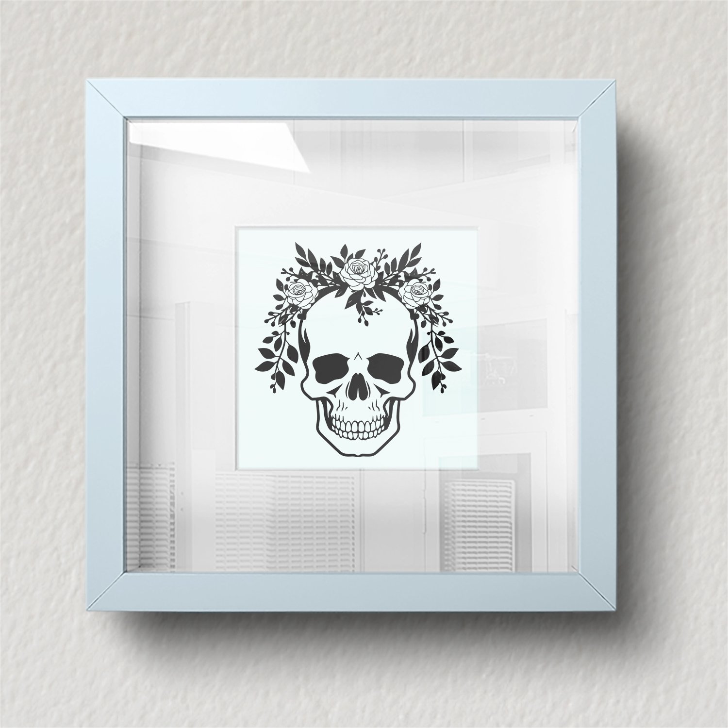 Flower Crown Skull Image SVG, PNG, DXF for Cricut, Silhouette, Laser