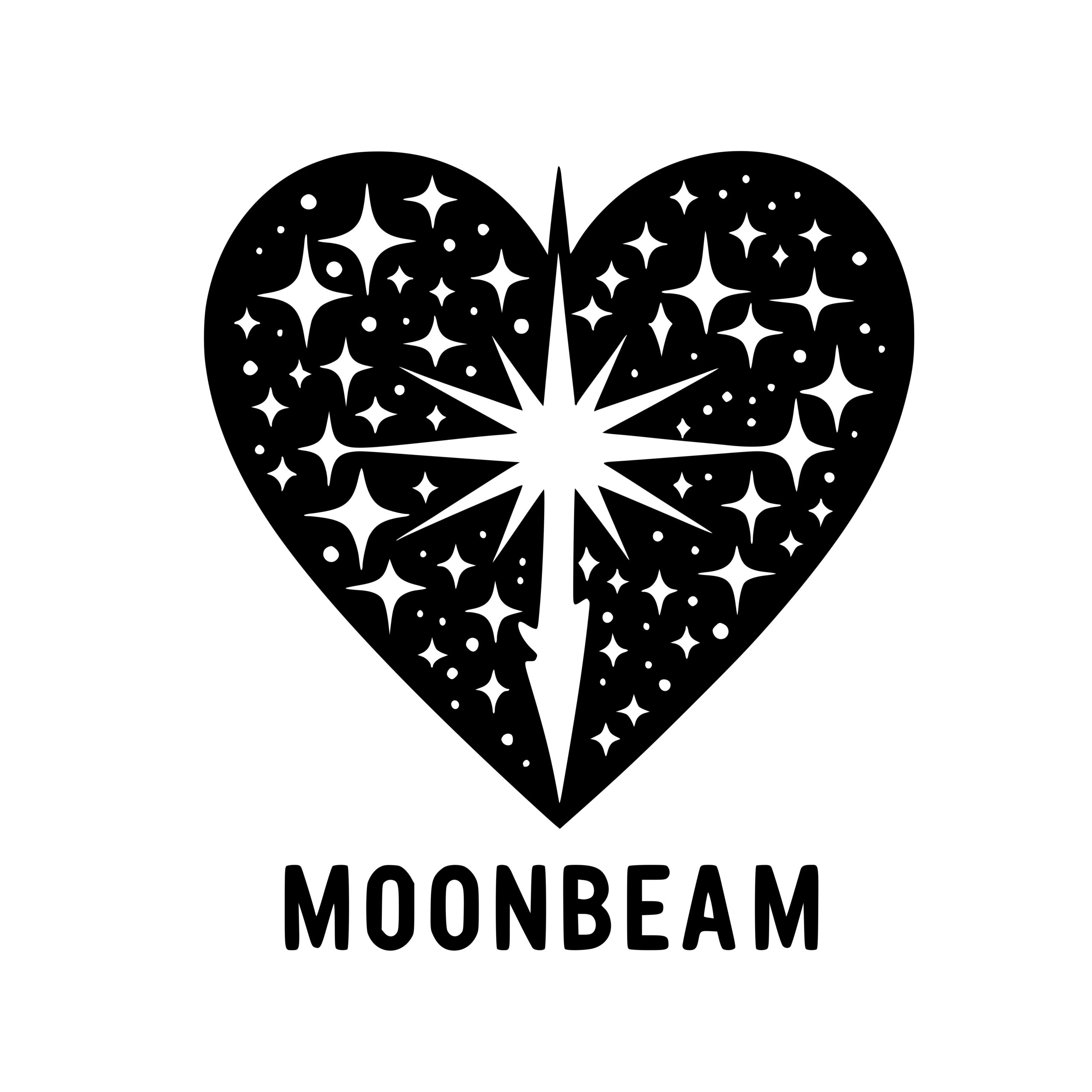 Moonbeam Heart SVG, PNG, DXF Files for Cricut & More