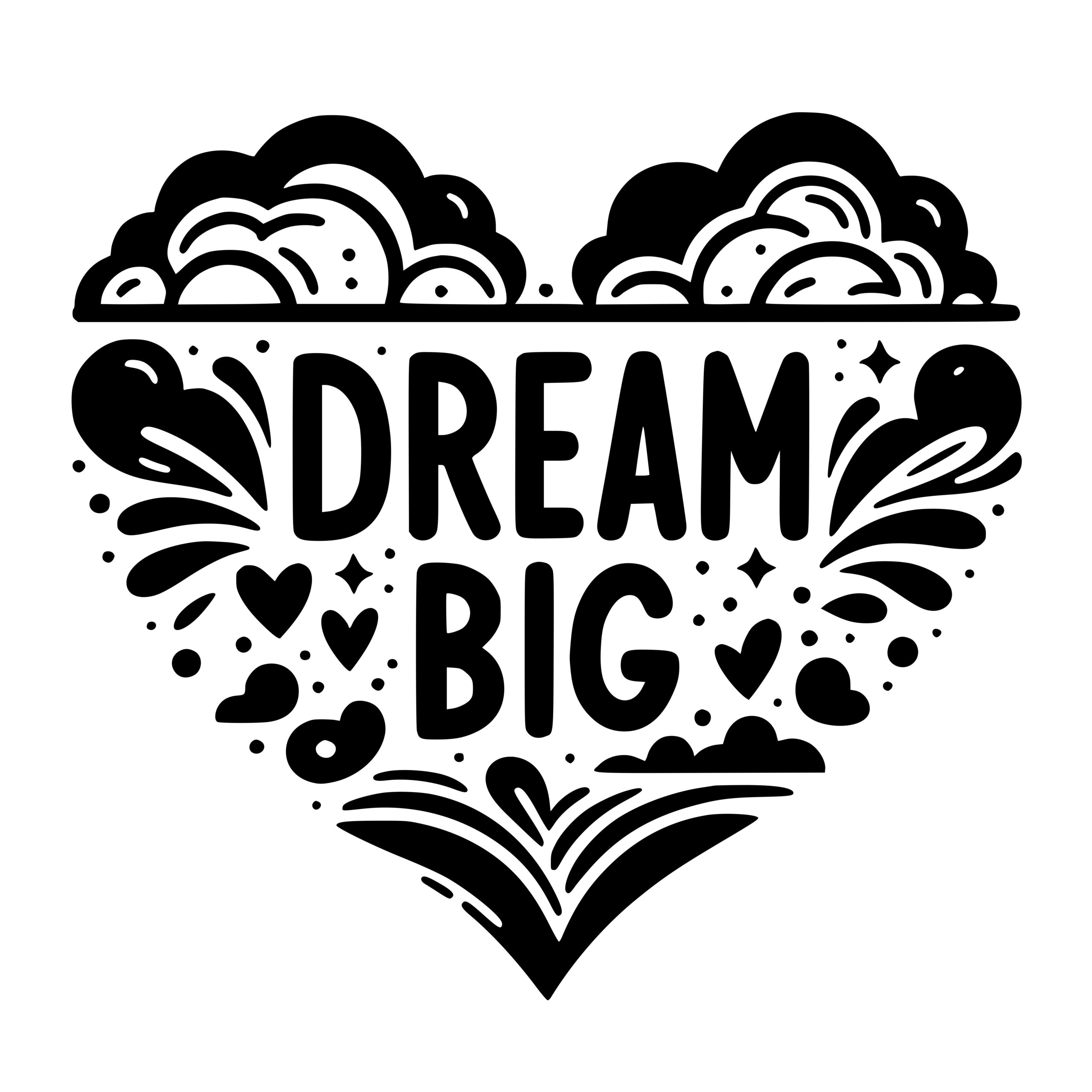 Dream Heart Whimsy SVG Inspirational Cricut & Silhouette Design