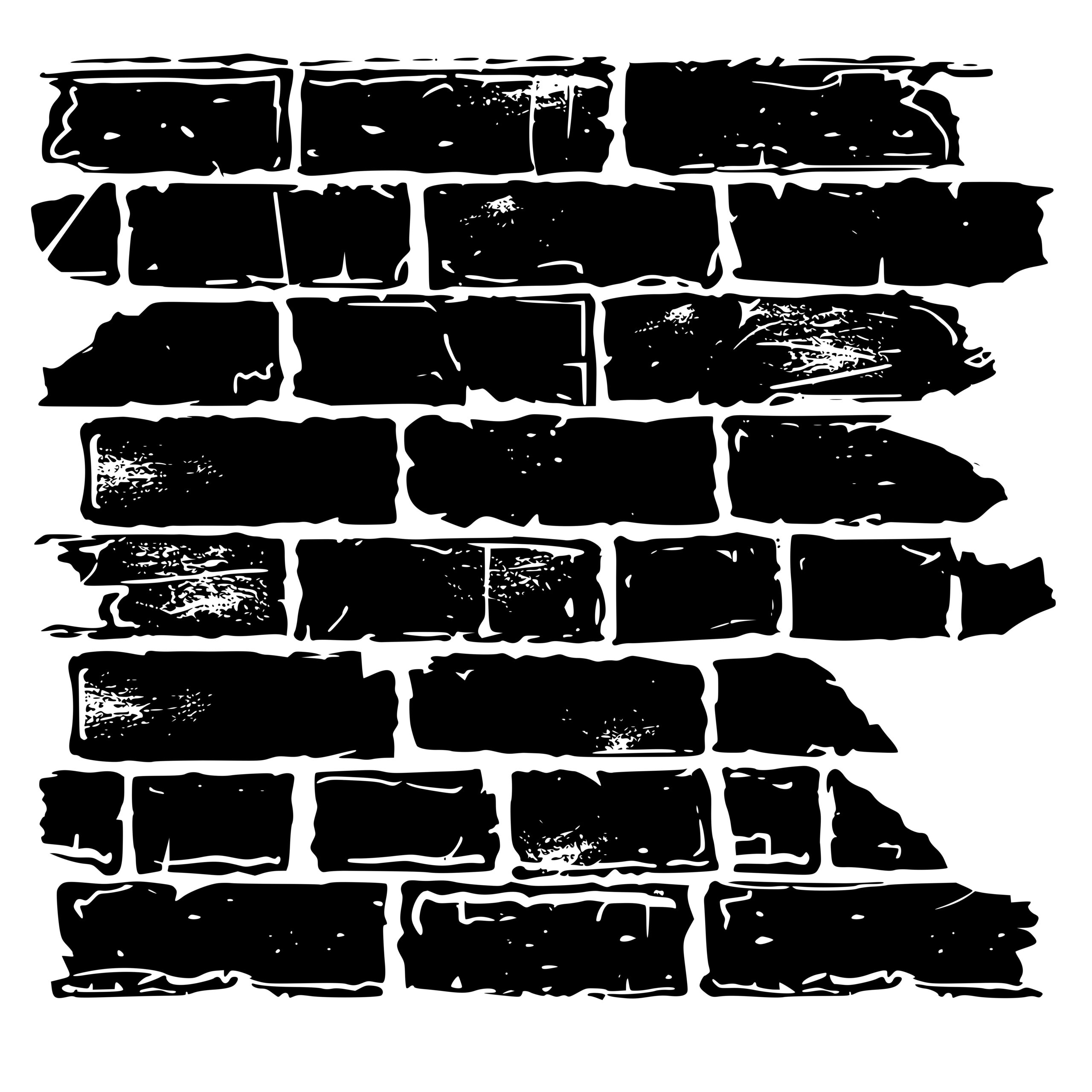 Brick Wall SVG PNG DXF Design for Cricut, Silhouette, Laser