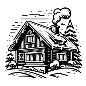 Cozy Cabin Hideaway SVG File for Cricut, Silhouette, Glowforge