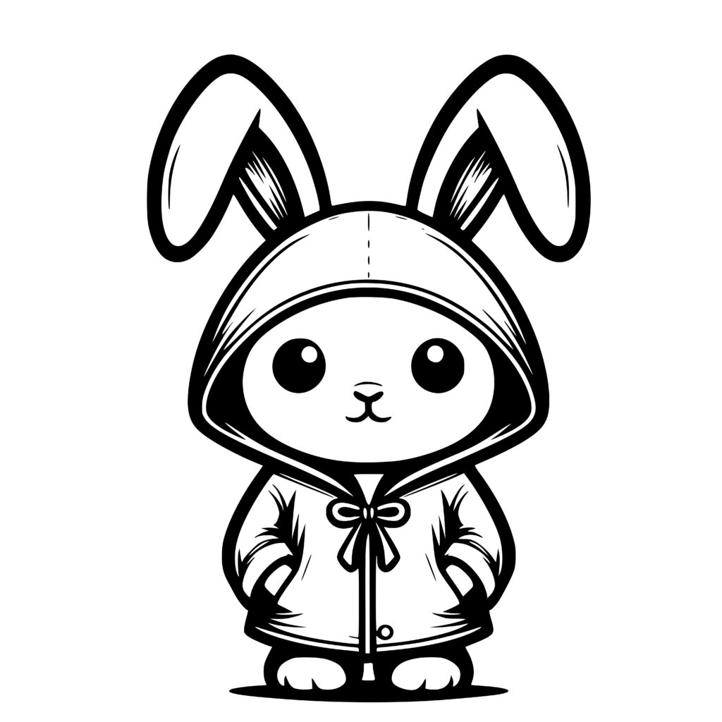 Bunny Hoodie Cutie Design for Cricut, Silhouette, Laser Machines