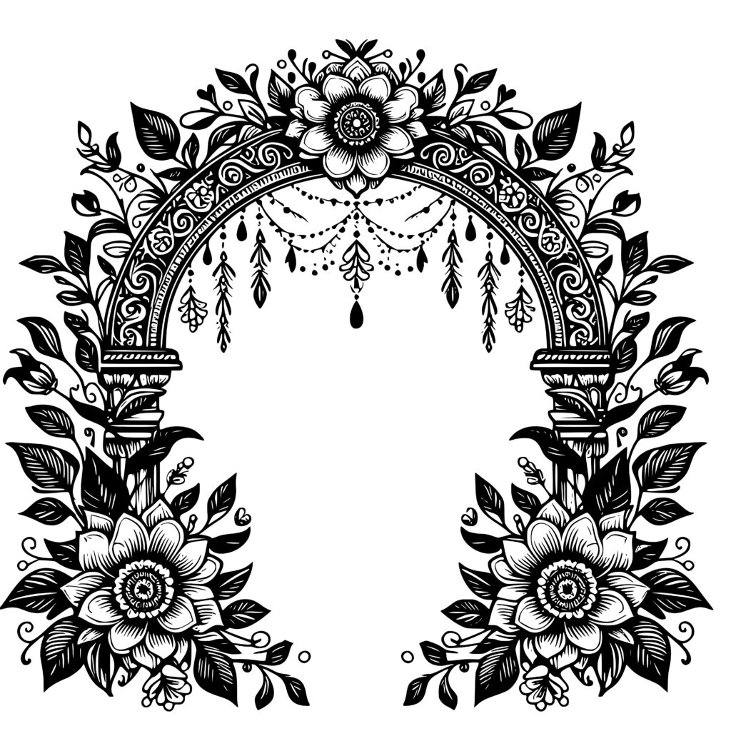 Floral Archway SVG, PNG, DXF Design for Cricut & Silhouette
