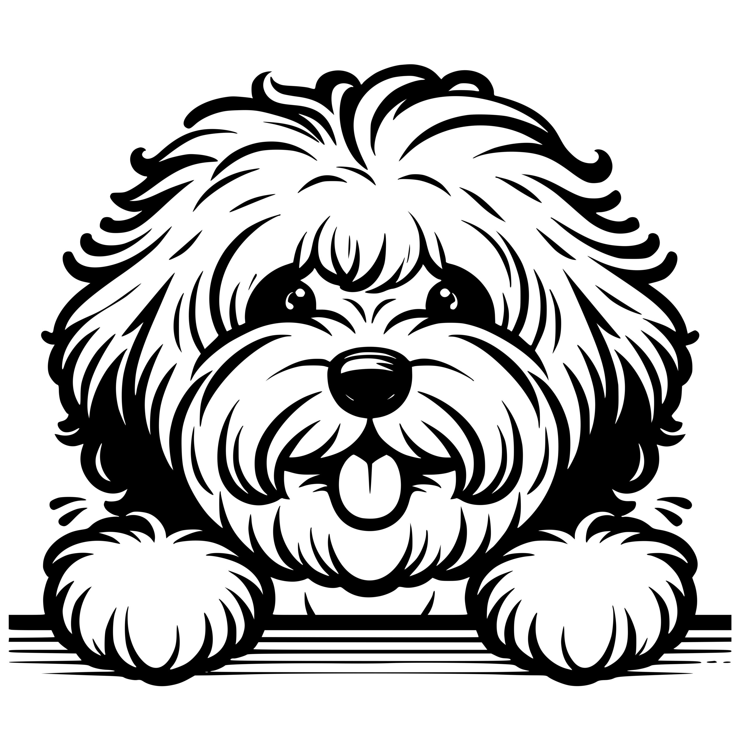 Shaggy Portuguese Waterdog Design SVG, PNG, DXF for Crafts