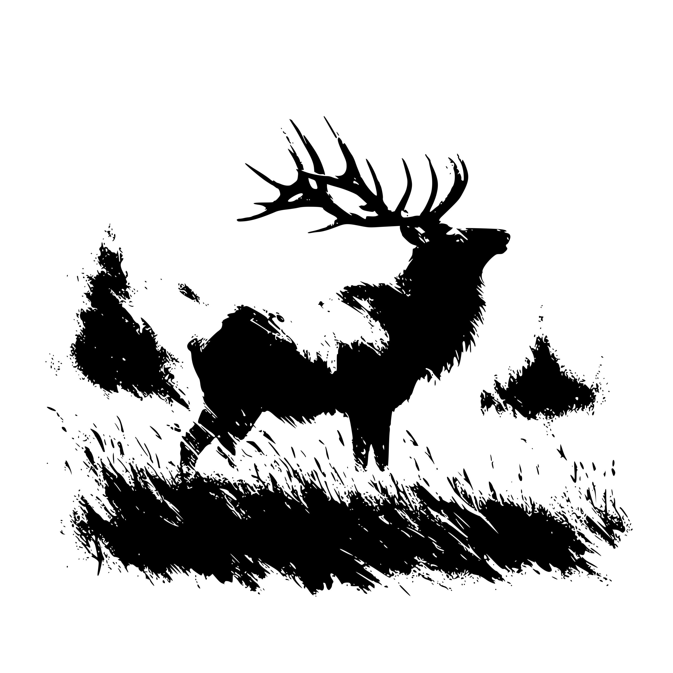 Grand Meadow Monarch SVG Deer Design for Cricut & Silhouette