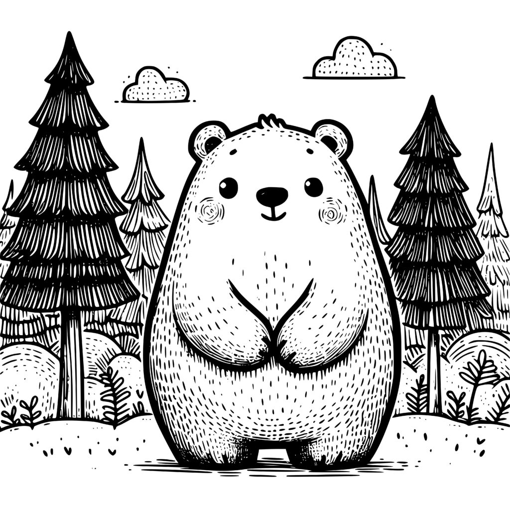 Bear Forest Sentinel Graphic for Cricut, Silhouette, Laser Machines