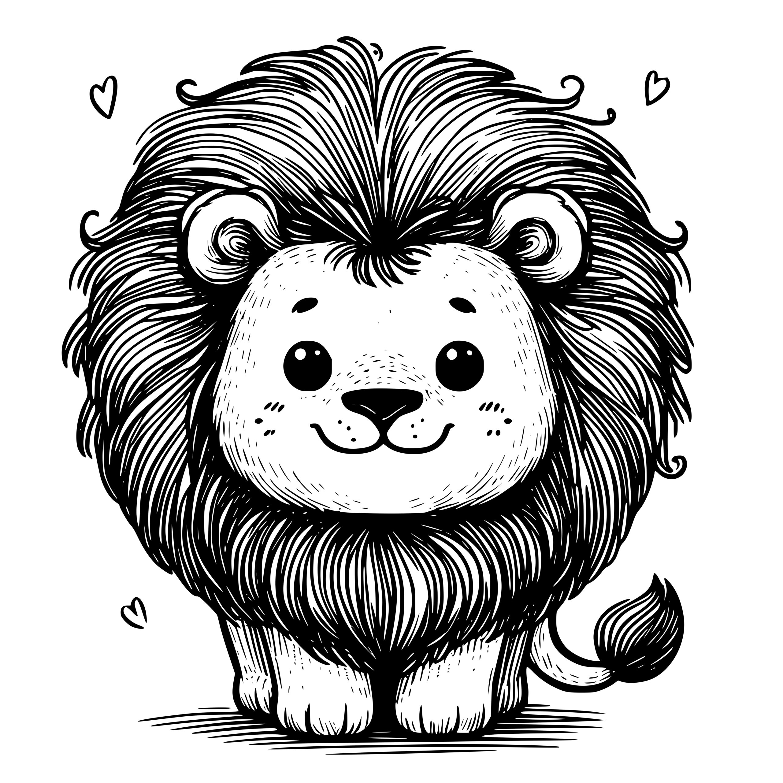 Loving Lion Hearts Design SVG for Cricut and Laser Machines