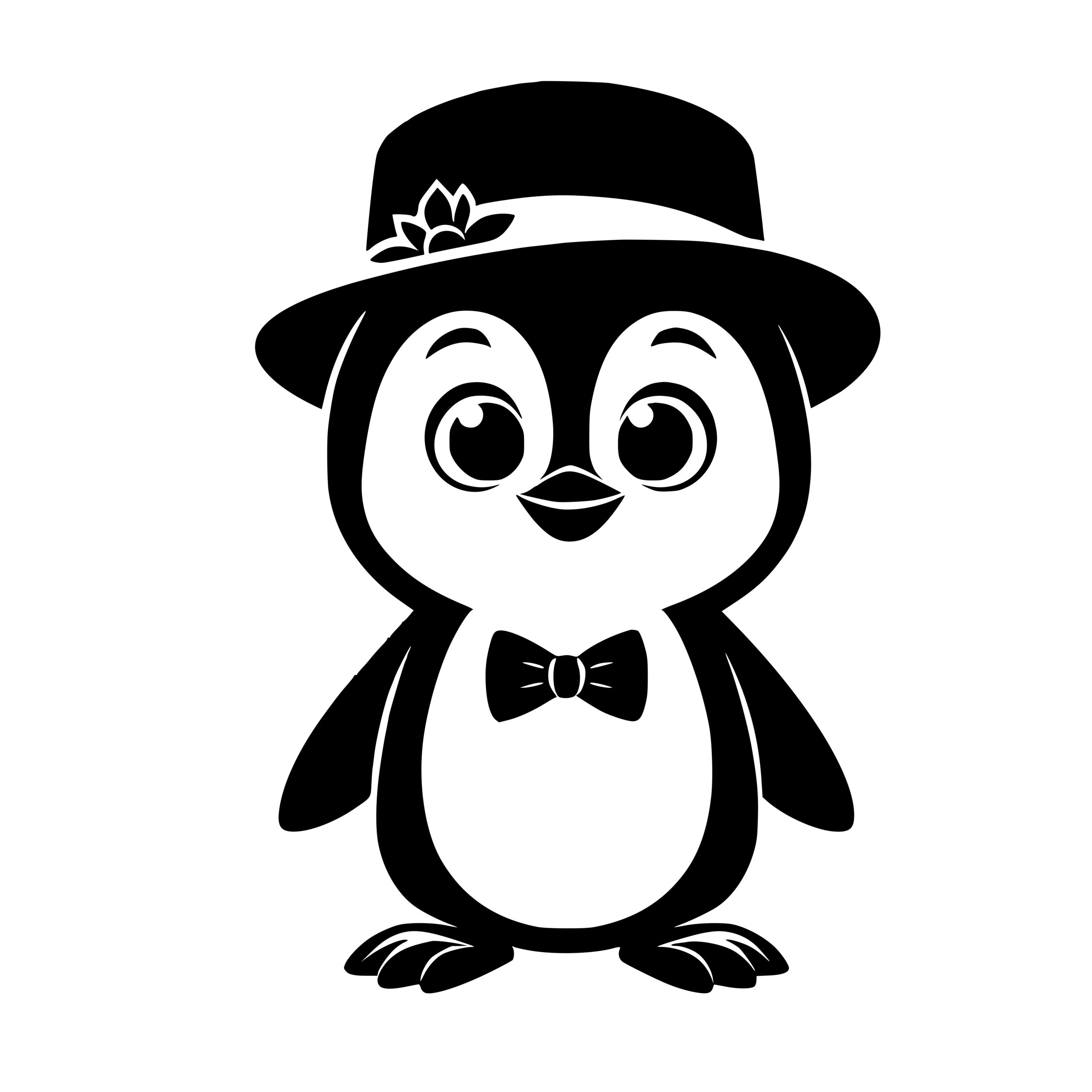 Dapper Penguin Gentleman Design for Cricut and Laser Machines