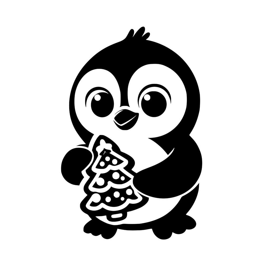 Penguin Cookie Cheer SVG File for Cricut, Laser, Silhouette, Cameo
