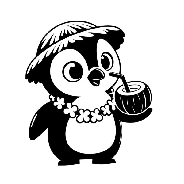 Penguin Beach Bash SVG File for Cricut, Laser, Silhouette, Cameo