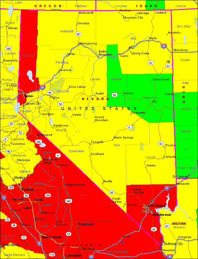 Air Quality By State Map Mining Nevada Nevada Air Quality Map