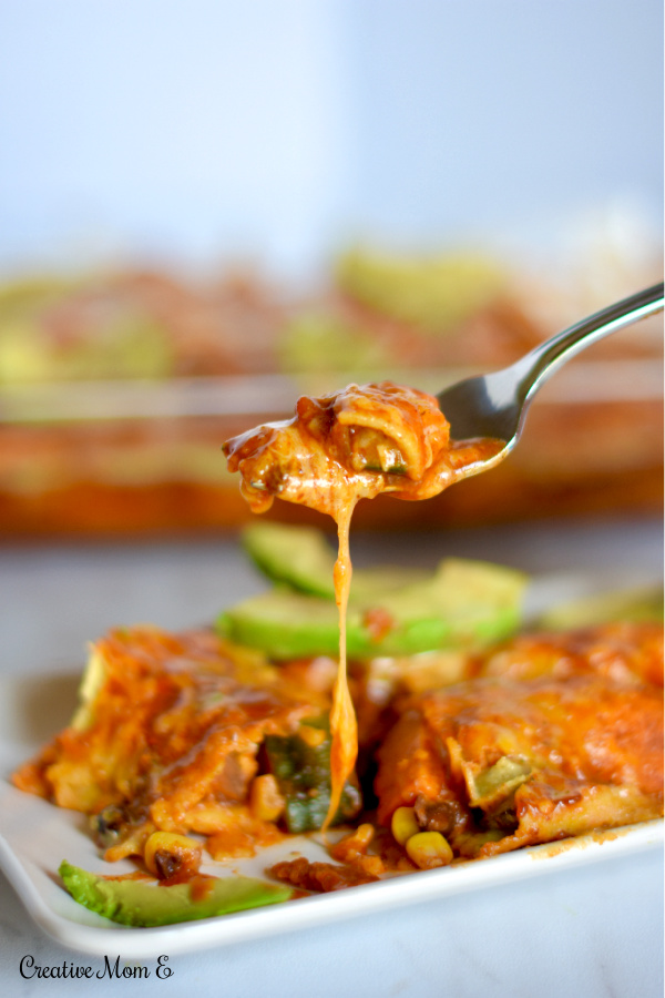 Healthy Veggie Sweet Potato Enchiladas Creative Mom E