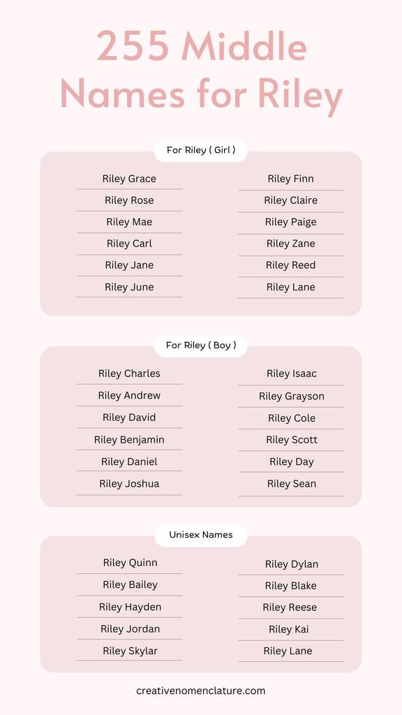 255 Middle Names for Riley, Traditional to Trendy