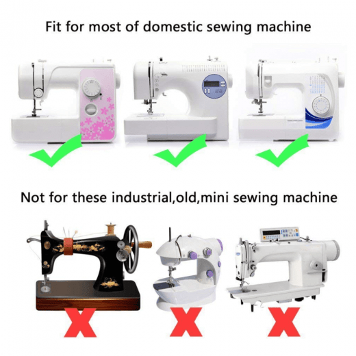 Sewing Machine Foot Kit for Low Shank Domestic 32 Pcs incl Zipper Foot