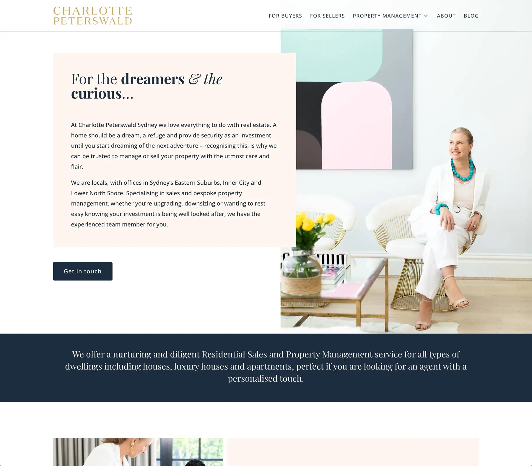 Charlotte Peterswald Real Estate site Design