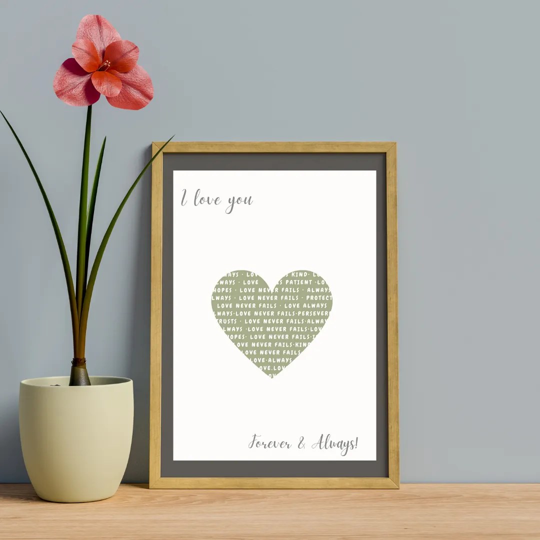 Love Never Fails Wall Art LuCca Creatives