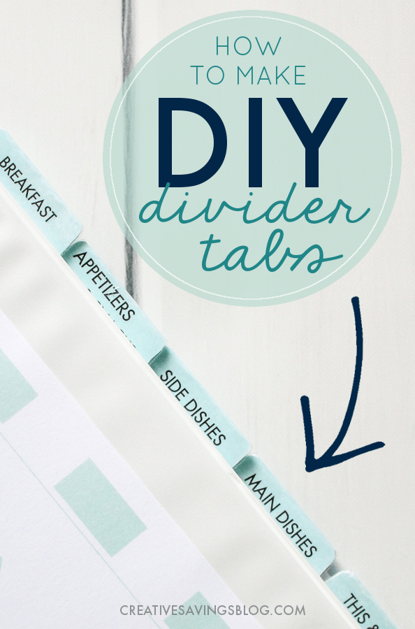 DIY Divider Tabs The Easiest Trick for Binder Organization