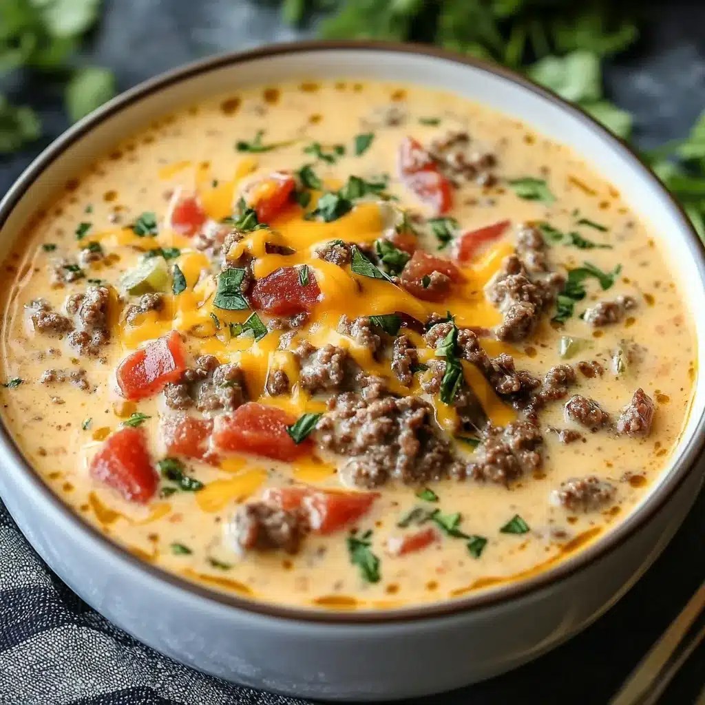 Creamy Slow Cooker Cheeseburger Soup Recipe