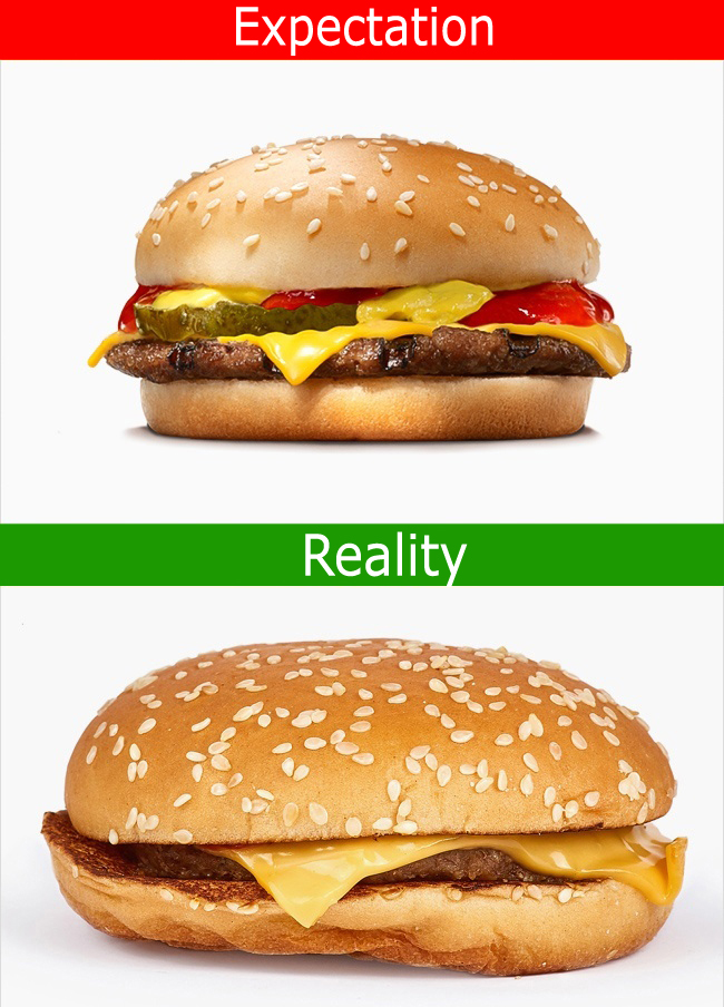 16 Pictures Of Fast Food Commercials vs Reality CreativeSide