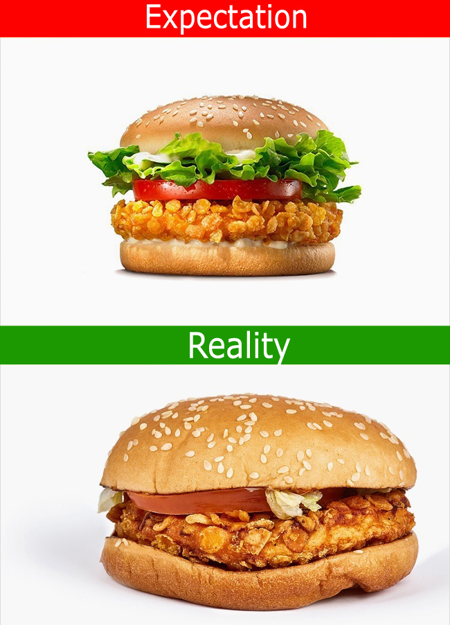 16 Pictures Of Fast Food Commercials vs Reality CreativeSide