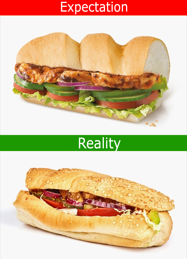 16 Pictures Of Fast Food Commercials vs Reality CreativeSide