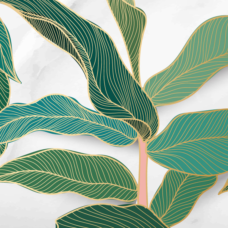 Luxury Gold Tropical Wallpaper Wall Decals Wall Graphics Toronto