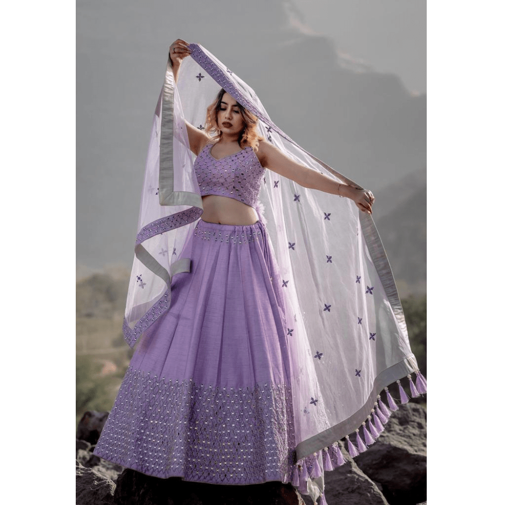 Alluring Lilac Lehenga Set Creative Stylista