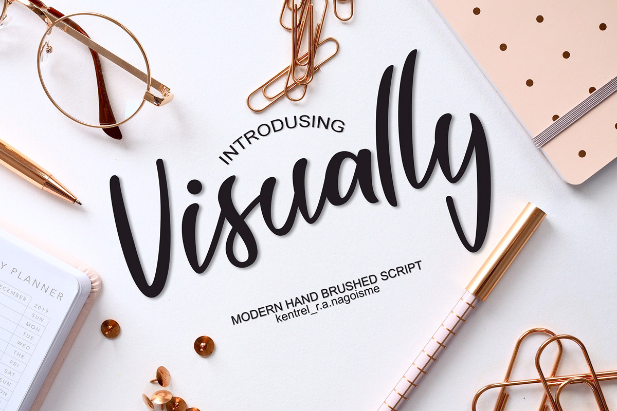 Free Visually Script Font Creativetacos