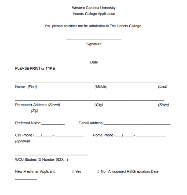 20+ College Admission Form Templates Free Word, PDF, Sample Format
