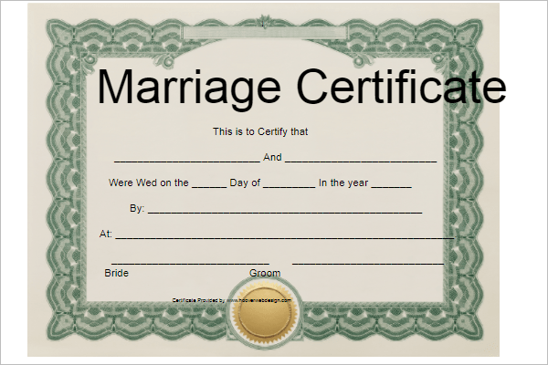 42+ Free Marriage Certificate Templates Word, PDF, Doc Format Samples