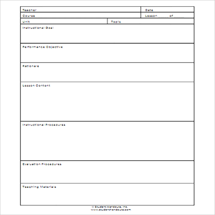 22+ Lesson Plan Templates Free PDF, Word Formats