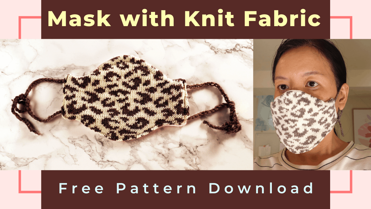 Free Knitting chart for animal print (punchcard), stretchy knit mask