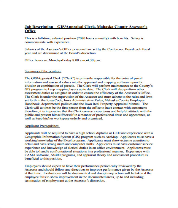 21+ Job Description Templates Free Word, PDF Documents Download