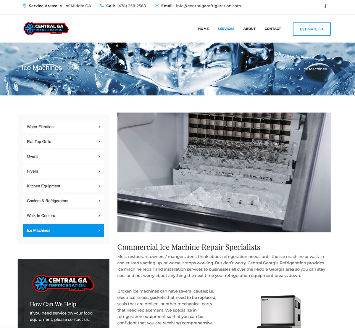 Central GA Refrigeration Creative design