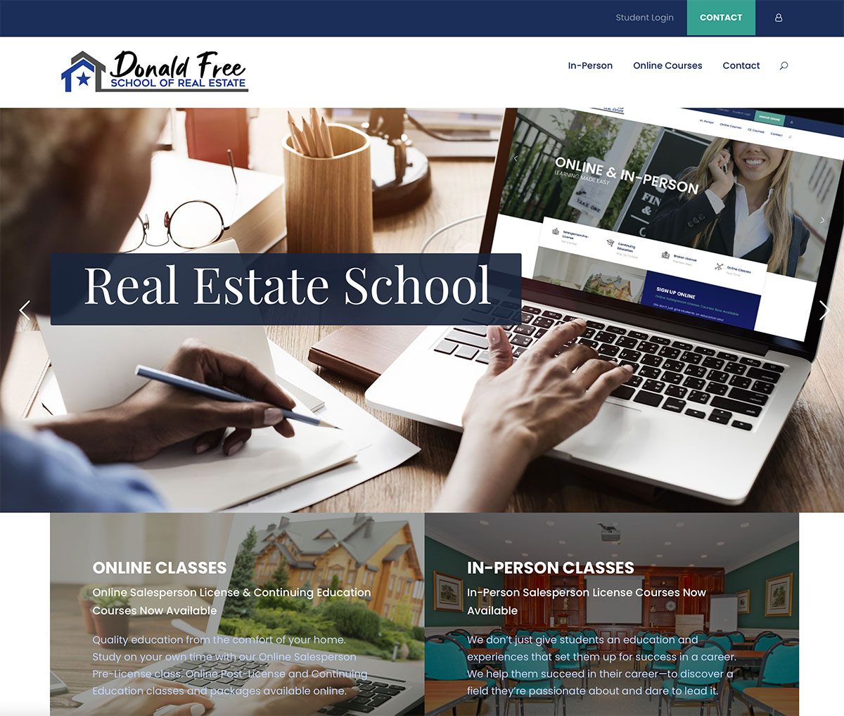 Donald Free School of Real Estate Creative design
