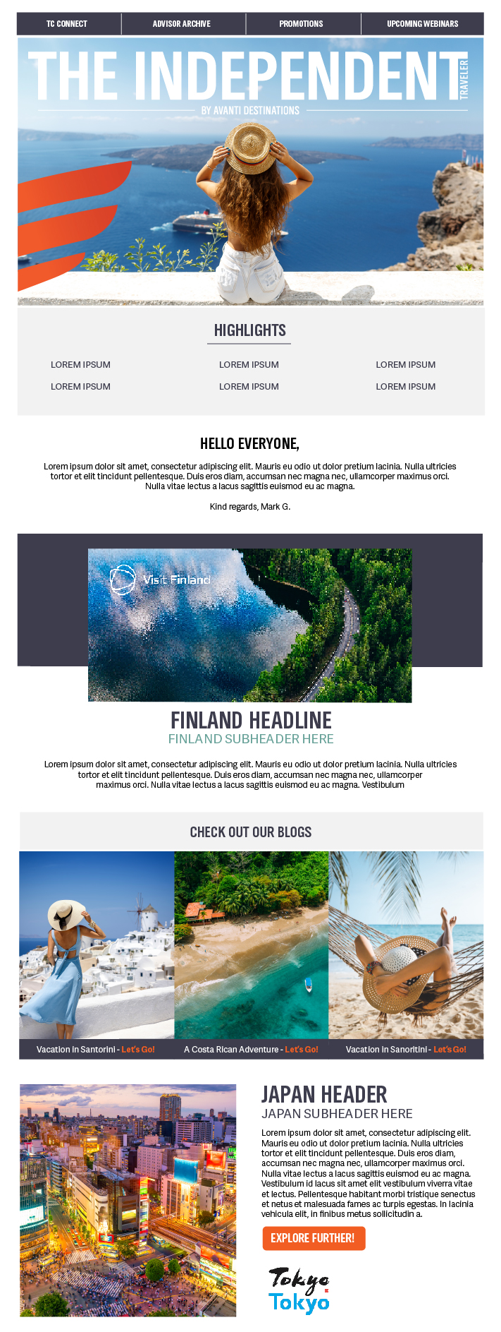 CreativeWithRyan Avanti Destination Email Templates