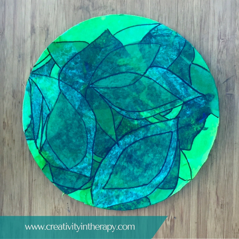 Tissue Paper Collage Mandala Creativity in Therapy Carolyn