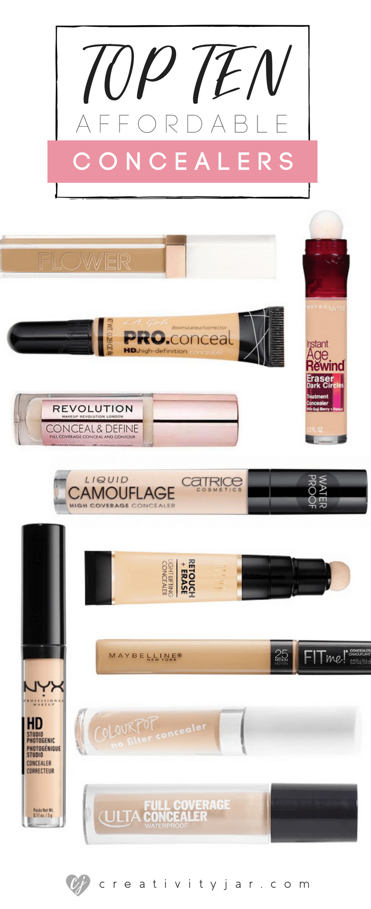 Top Ten Affordable Concealers Creativity Jar