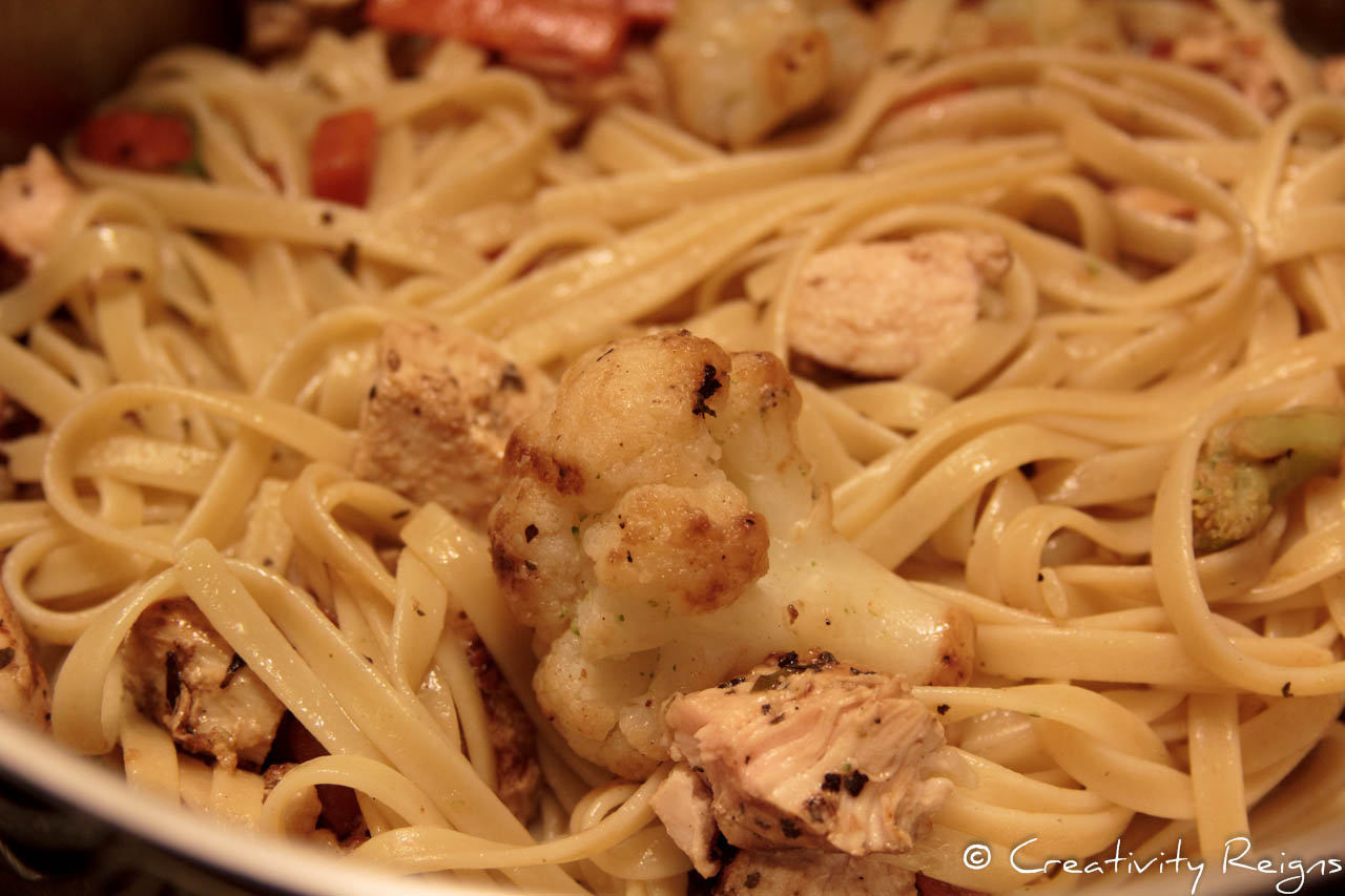 Italian Seasoned Chicken Breast with Pasta and Vegtables Creativity