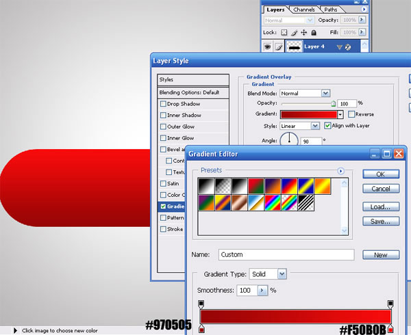 как нарисовать кнопку в фотошопе