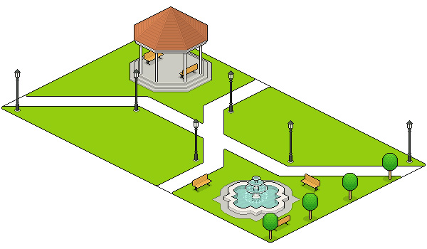 нарисовать парковую зону