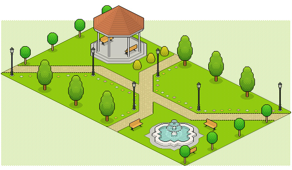 нарисовать парковую зону