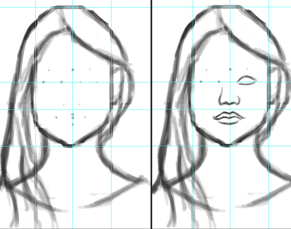 рисовать лицо арт