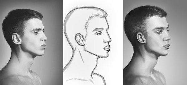 рисовать лицо арт