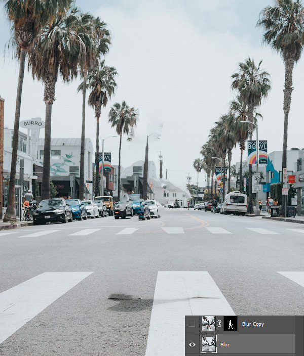 как рисуют замыленный фон фотошоп