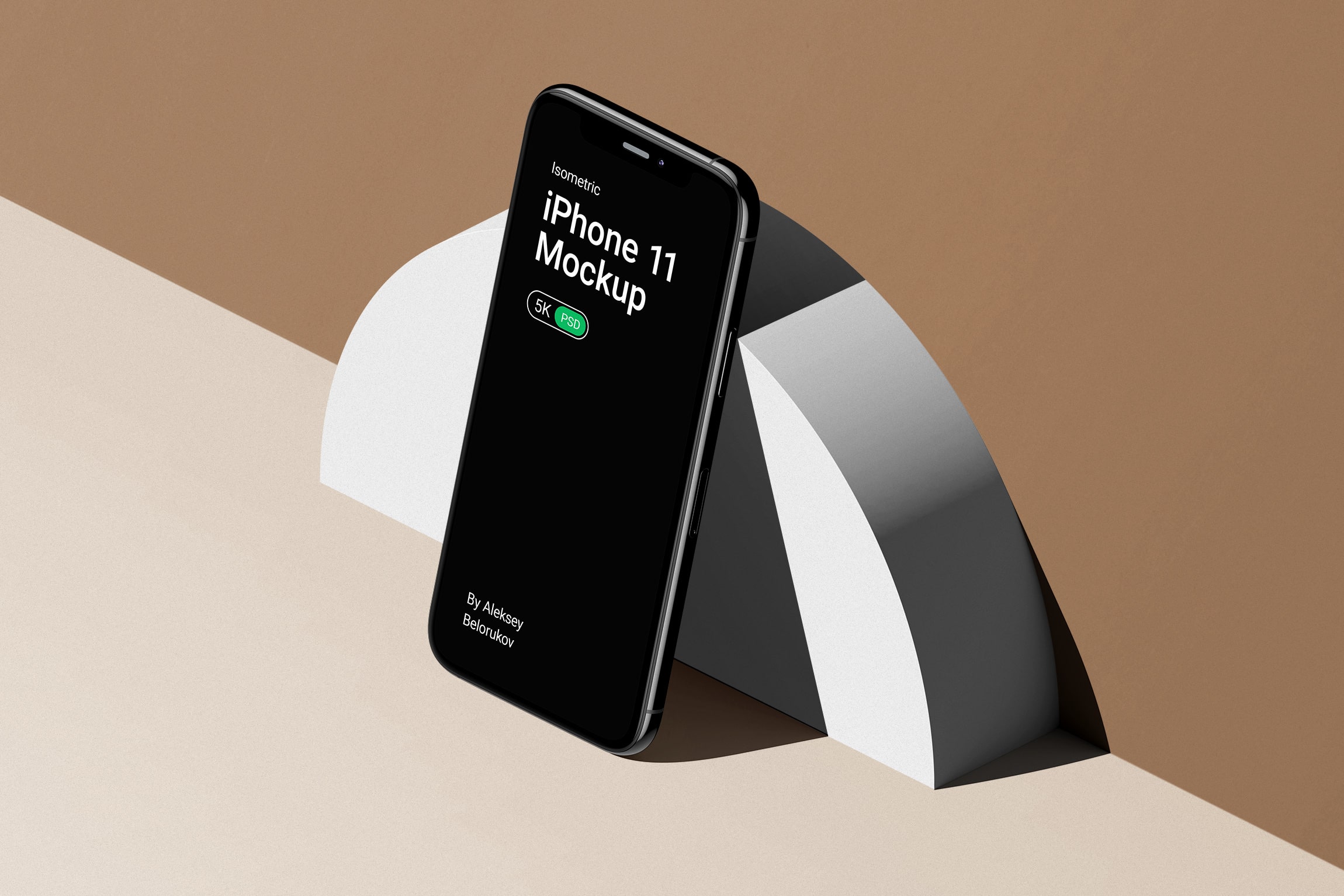 Clear Scene With iPhone 11 Pro Mockup V2 Isometric buy for