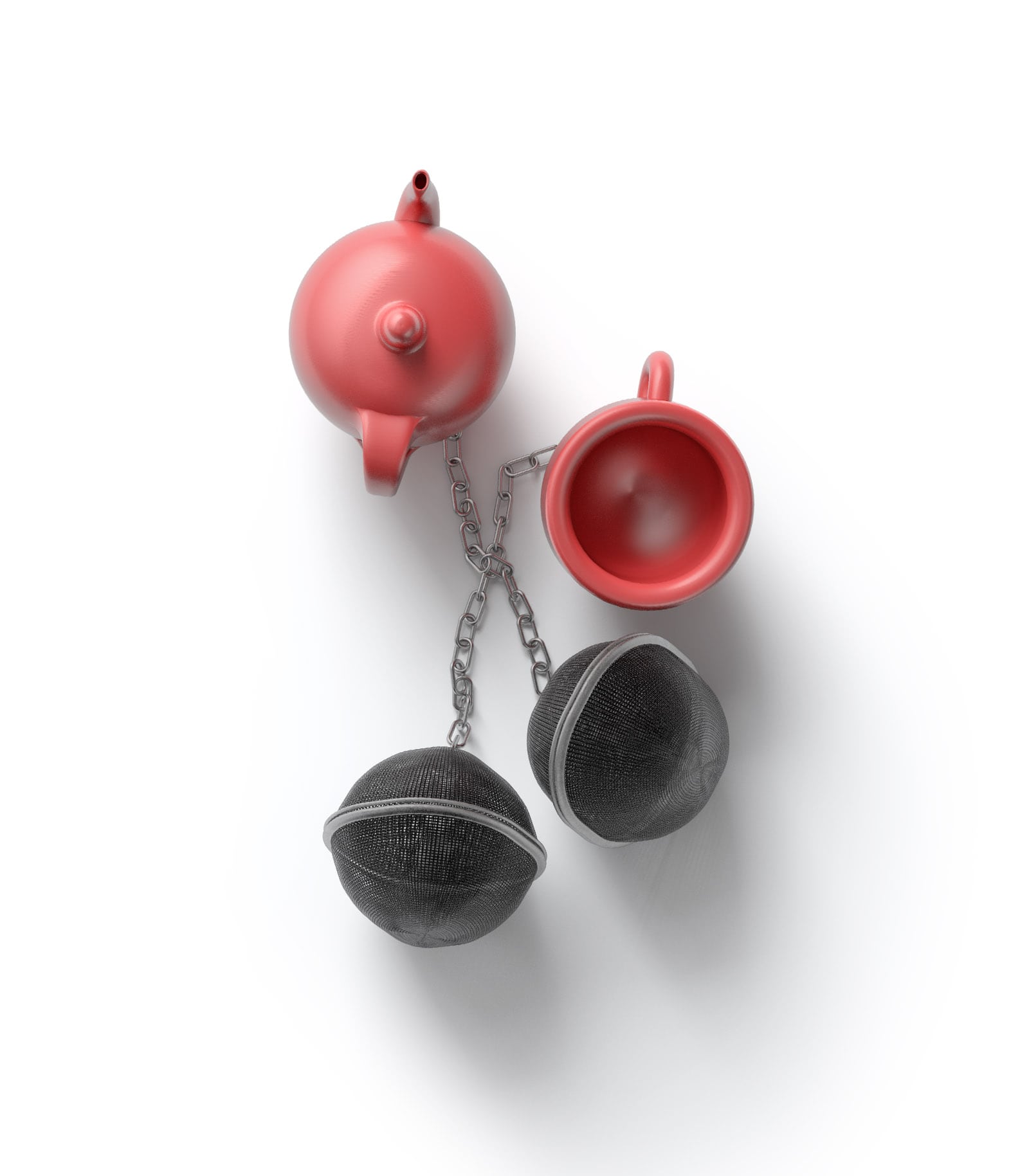 Teapot With Cup Mockup Top View Mockup store Creatoom